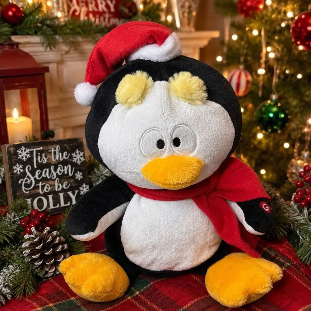 Gemmy Expressions of Joy Penguin Animated Singing Dancing Christmas Plush